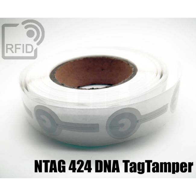 ES21C89 Etichette 30 mm diam anti-manomissione NFC ntag424 DNA TagTamper swatch