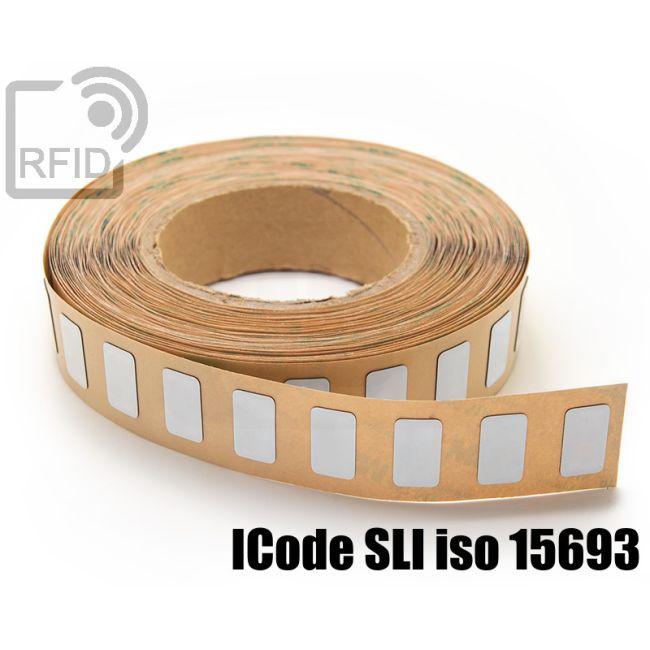 ES22C11 Etichette 25 x 25 mm RFID antimetallo NFC ICode SLI iso 15693 swatch