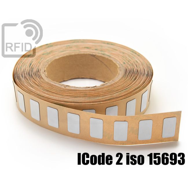 ES22C51 Etichette 25 x 25 mm RFID antimetallo ICode 2 iso 15693 swatch