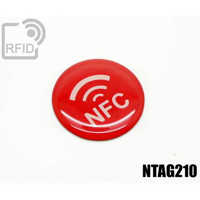 ES30C74 Etichette 25 mm diam. RFID resina NFC ntag210 swatch