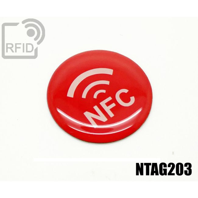 ES31C35 Etichette 30 mm diam. RFID resina NFC Ntag203 swatch