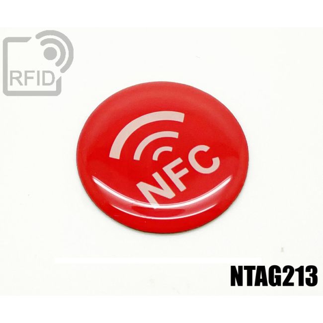 ES31C67 Etichette 30 mm diam. RFID resina NFC ntag213 swatch