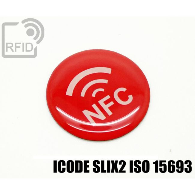 ES31C85 Etichette 30 mm diam. RFID resina NFC ICode SLIX2 iso 15693 swatch