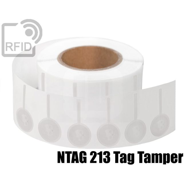 ES34C82 Etichette 25 mm diam. antitamper NFC Ntag 213 Tag Tamper swatch