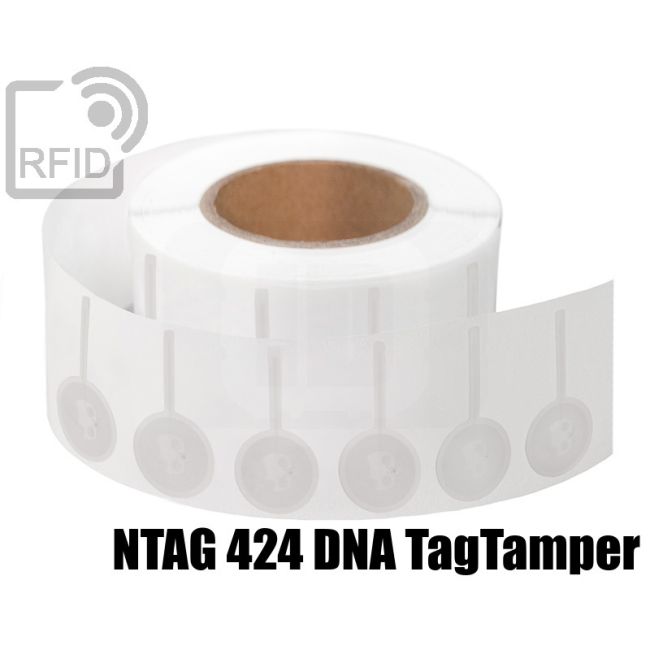 ES34C89 Etichette 25 mm diam. antitamper NFC ntag424 DNA TagTamper swatch