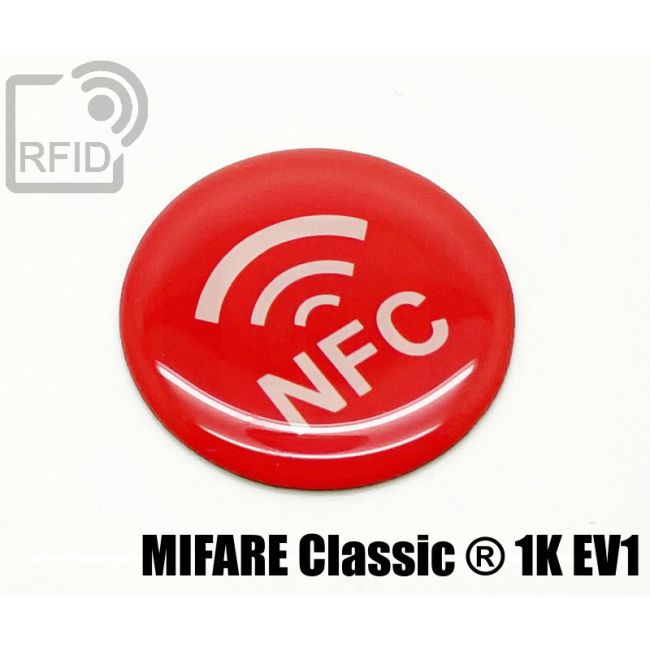 ES35C08 Etichette 35 mm diam. RFID resina Mifare Classic ® 1K Ev1 swatch