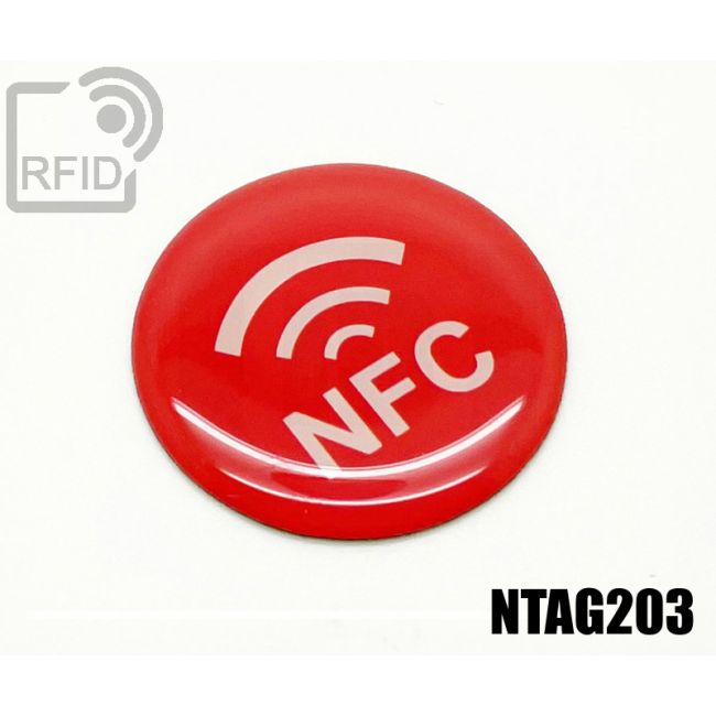 ES35C35 Etichette 35 mm diam. RFID resina NFC Ntag203 swatch