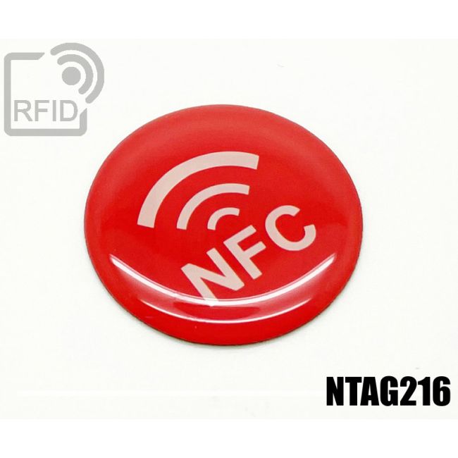 ES35C68 Etichette 35 mm diam. RFID resina NFC ntag216 swatch