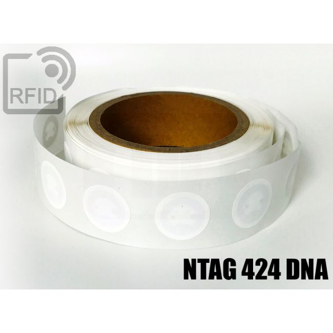 ET02C88 Etichette 30 mm diam. RFID NFC ntag 424 DNA swatch