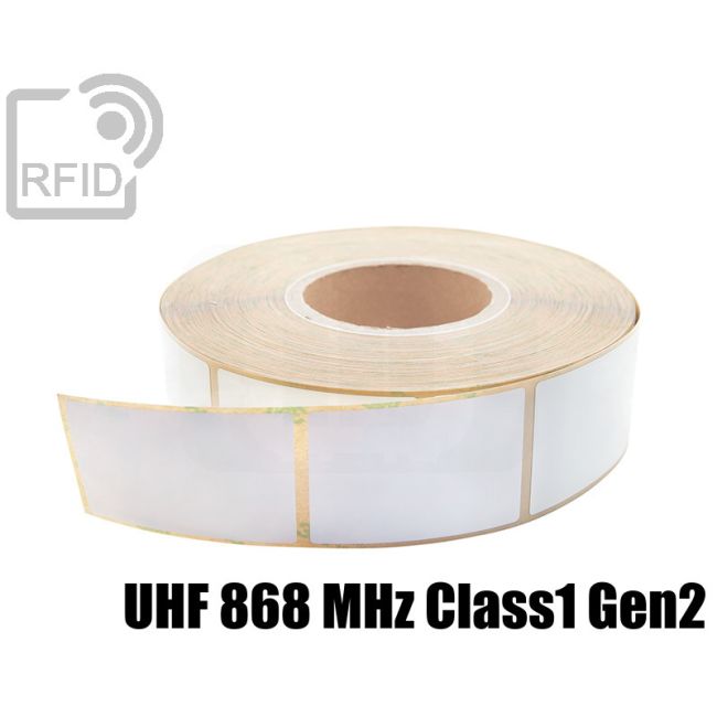 ET12C81 Etichette 75 x 51 mm RFID UHF 868 MHz Class1 Gen2 thumbnail