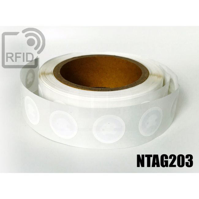 ET18C35 Etichette 35 mm diam. RFID NFC Ntag203 swatch