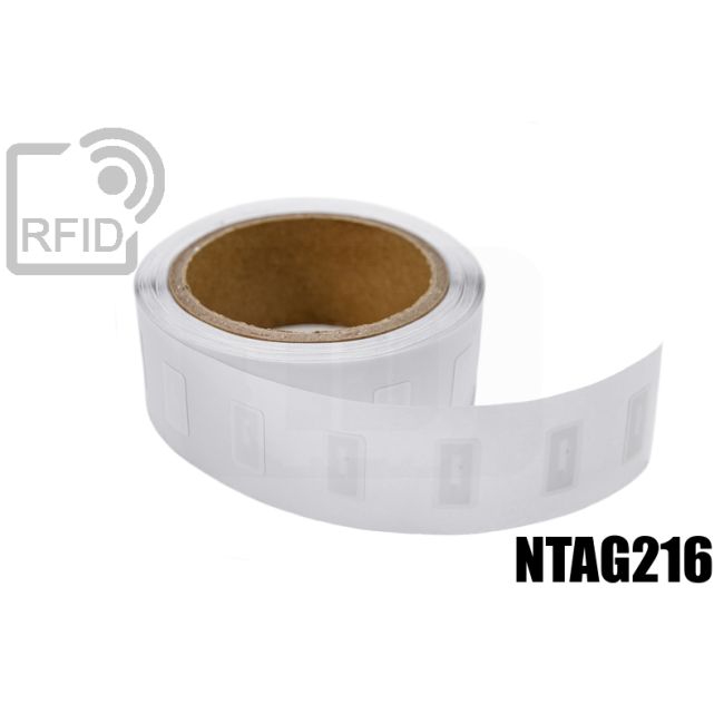 ET22C68 Etichette 12 x 21 mm RFID NFC ntag216 swatch