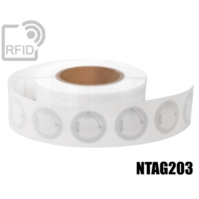 ET23C35 Etichette 38 mm diam. RFID NFC Ntag203 swatch