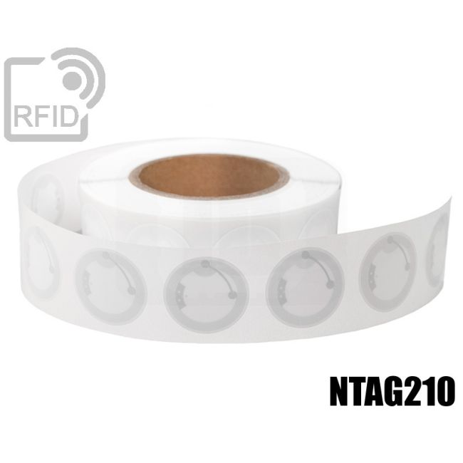 ET23C74 Etichette 38 mm diam. RFID NFC ntag210 swatch