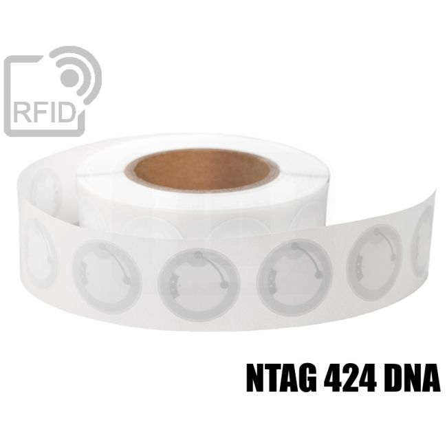 ET23C88 Etichette 38 mm diam. RFID NFC ntag 424 DNA swatch