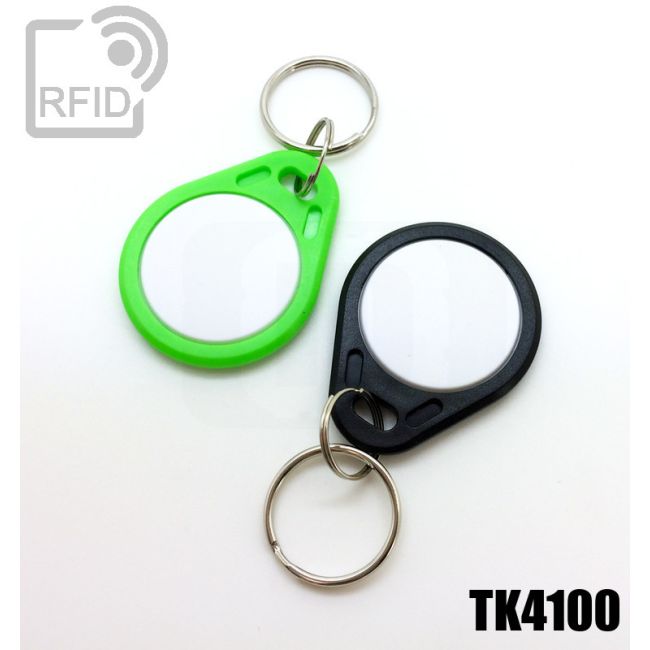 KY02C01 Portachiavi RFID piatto bicolore TK4100 thumbnail