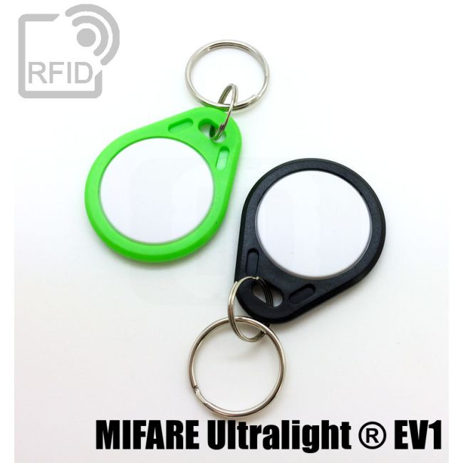 KY02C46 Portachiavi RFID piatto bicolore NFC Mifare Ultralight ® EV1 thumbnail