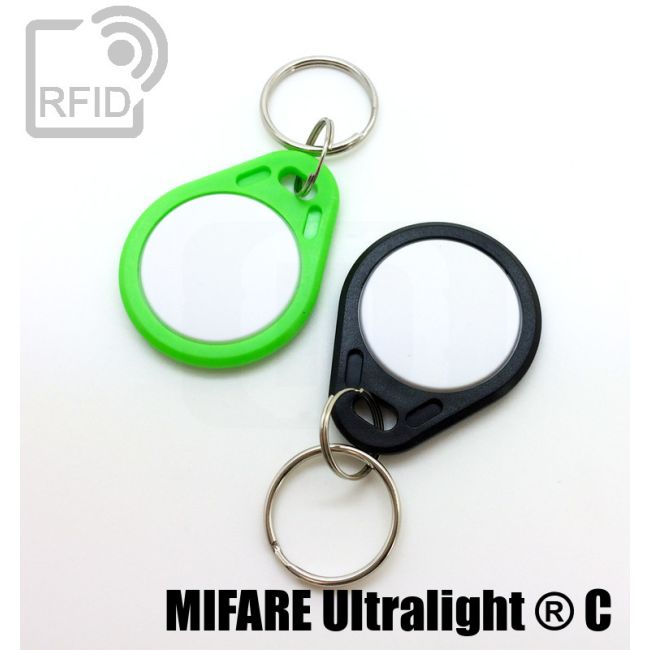 KY02C47 Portachiavi RFID piatto bicolore NFC Mifare Ultralight ® C thumbnail