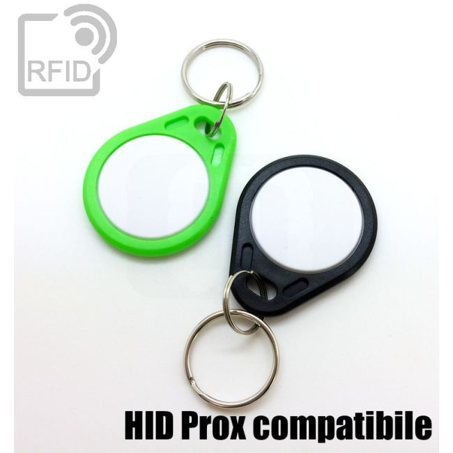 KY02C76 Portachiavi RFID piatto bicolore HID Prox compatibile thumbnail