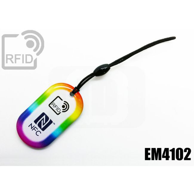 KY04C17 Portachiavi RFID ovale EM4102 thumbnail