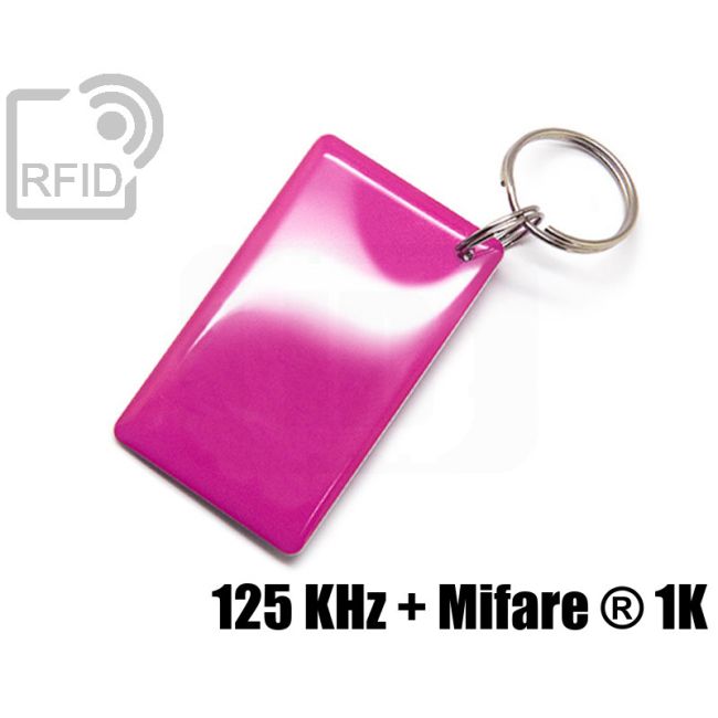 KY09D02 Portachiavi tag RFID large doppio chip 125 KHz + Mifare ® 1K swatch