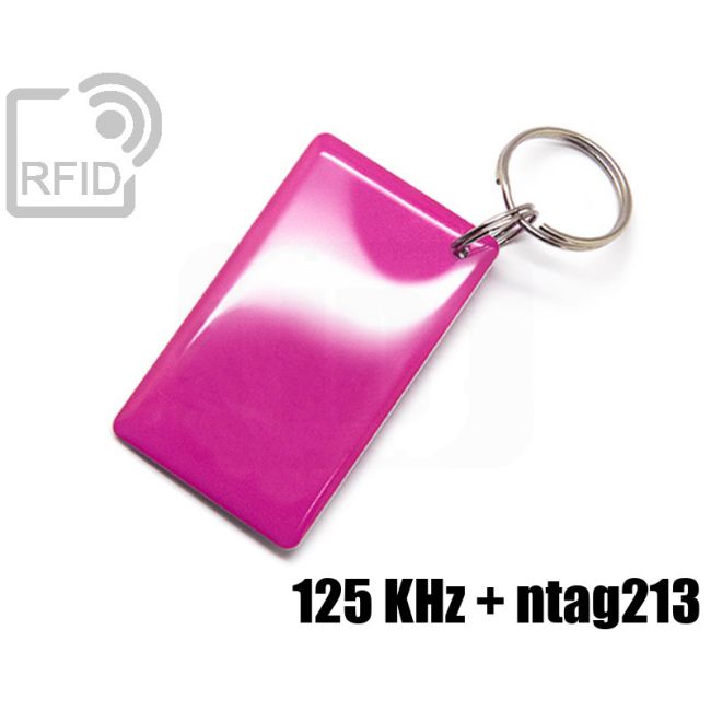 KY09D27 Portachiavi tag RFID large doppio chip NFC 125 KHz + ntag213 swatch