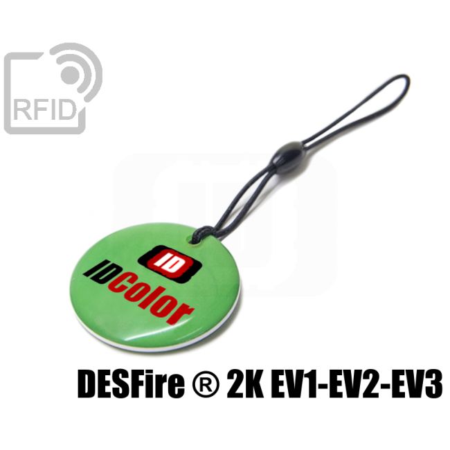 KY12C44 Portachiavi tag RFID circolare NFC Desfire ® 2K EV1-EV2-EV3 thumbnail