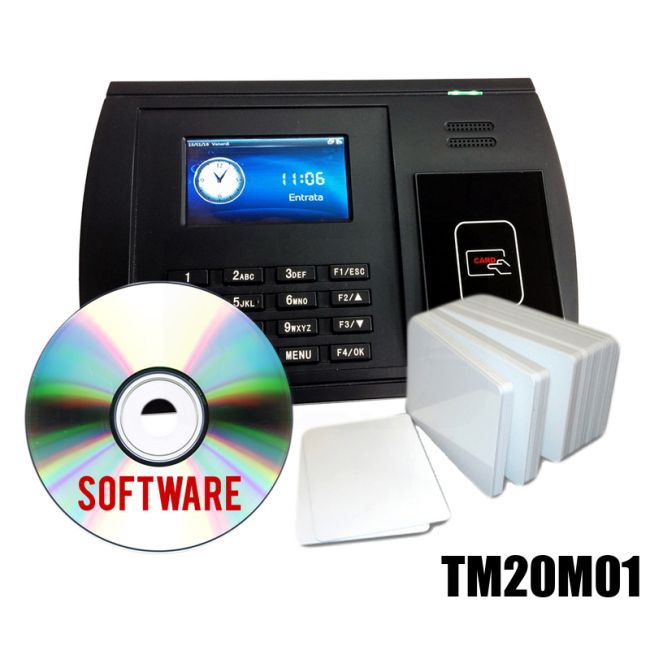 TM20M01 KIT Timbracartellino +Software +Badge RFID MIFARE 13