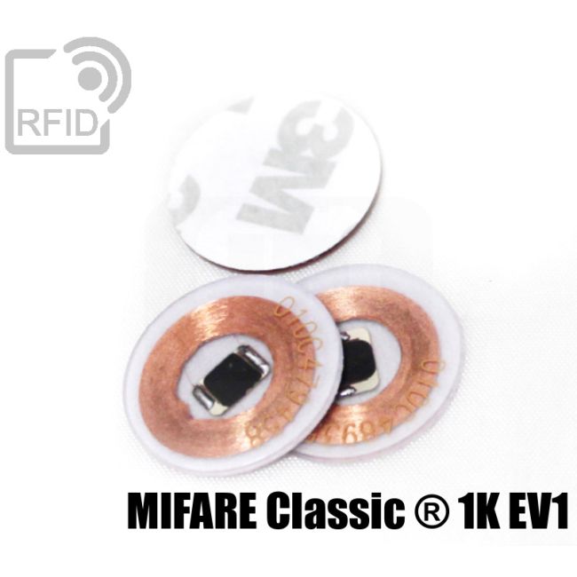 TR01C08 Dischi adesivo RFID trasparenti Mifare Classic ® 1K Ev1 thumbnail