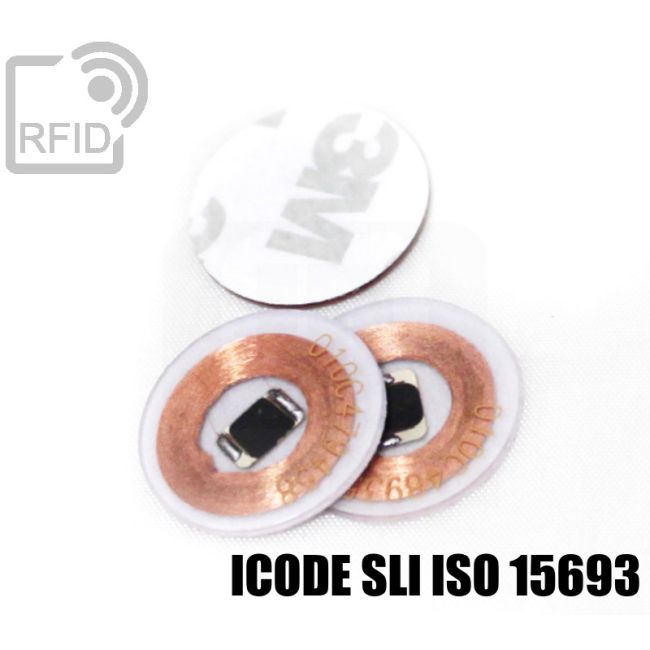 TR01C11 Dischi adesivo RFID trasparenti NFC ICode SLI iso 15693 thumbnail