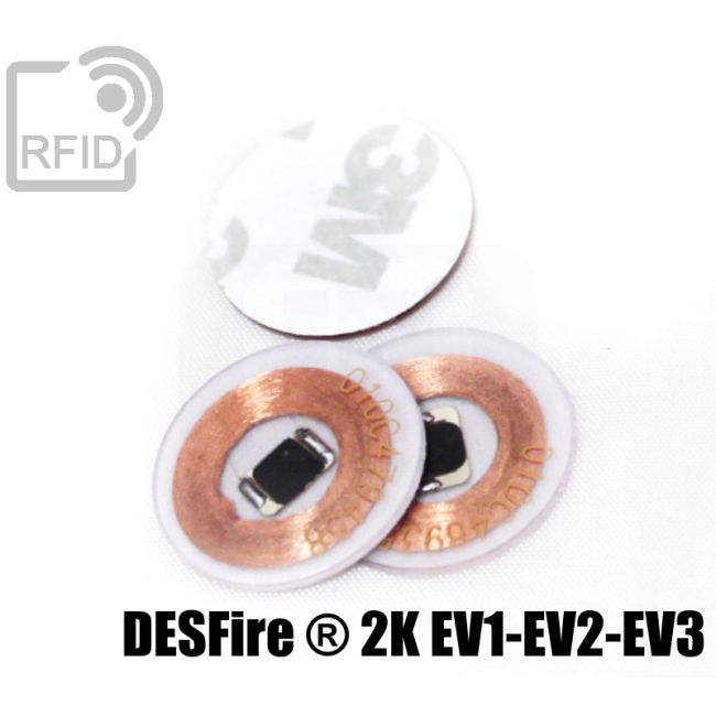 TR01C44 Dischi adesivo RFID trasparenti NFC Desfire ® 2K EV1-EV2-EV3 thumbnail