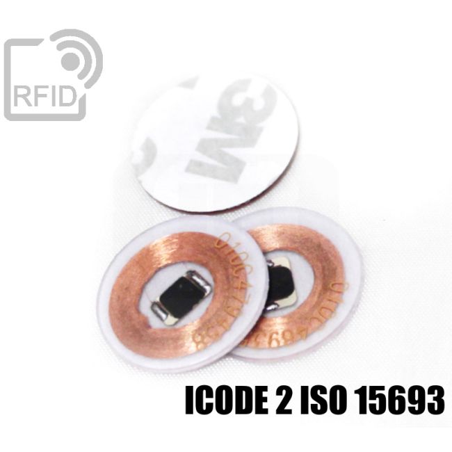 TR01C51 Dischi adesivo RFID trasparenti ICode 2 iso 15693 thumbnail