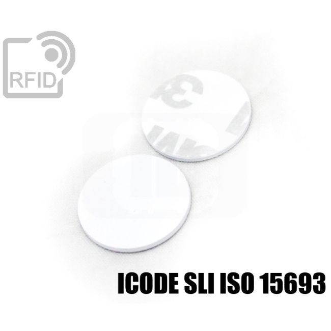 TR02C11 Dischi adesivo RFID PVC NFC ICode SLI iso 15693 swatch