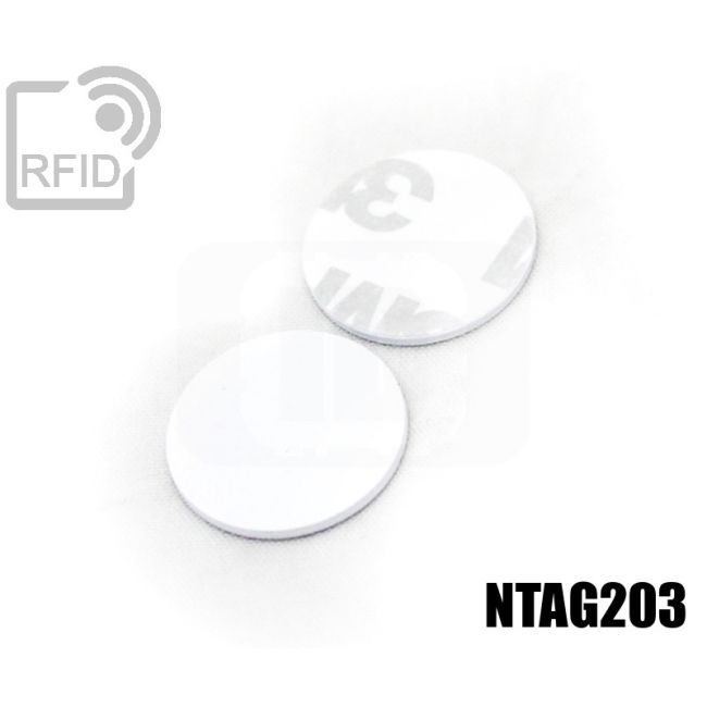 TR02C35 Dischi adesivo RFID PVC NFC Ntag203 swatch