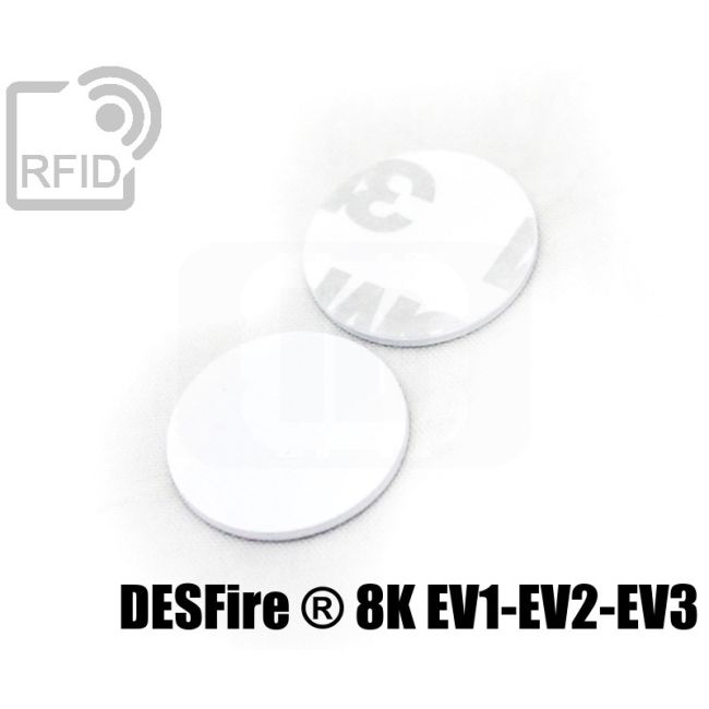 TR02C50 Dischi adesivo RFID PVC NFC Desfire ® 8K EV1-EV2-EV3 swatch