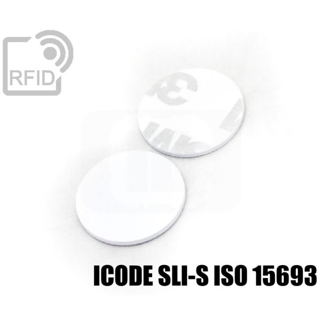 TR02C52 Dischi adesivo RFID PVC ICode SLI-S iso 15693 swatch