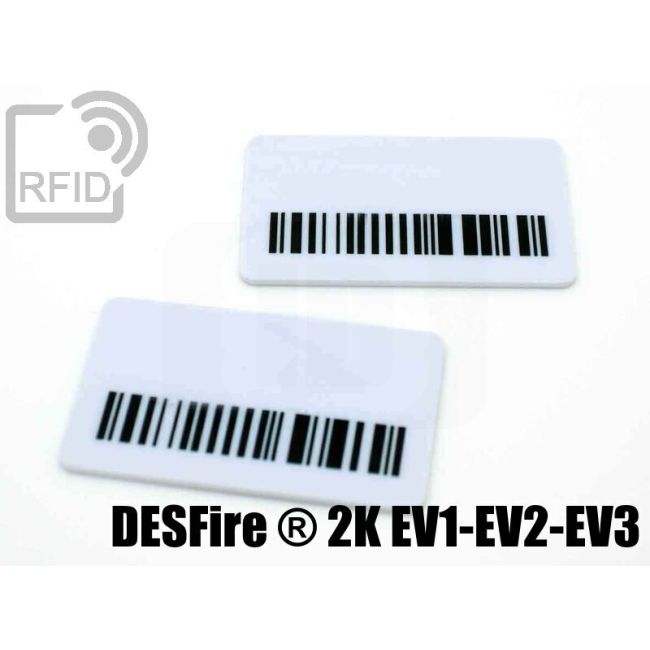 TR04C44 Targhette RFID rettangolari NFC Desfire ® 2K EV1-EV2-EV3 thumbnail