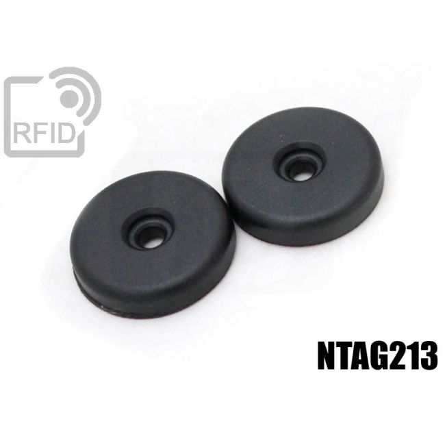 TR06C67 Dischetti RFID 30mm ABS vite/adesivo NFC ntag213 thumbnail