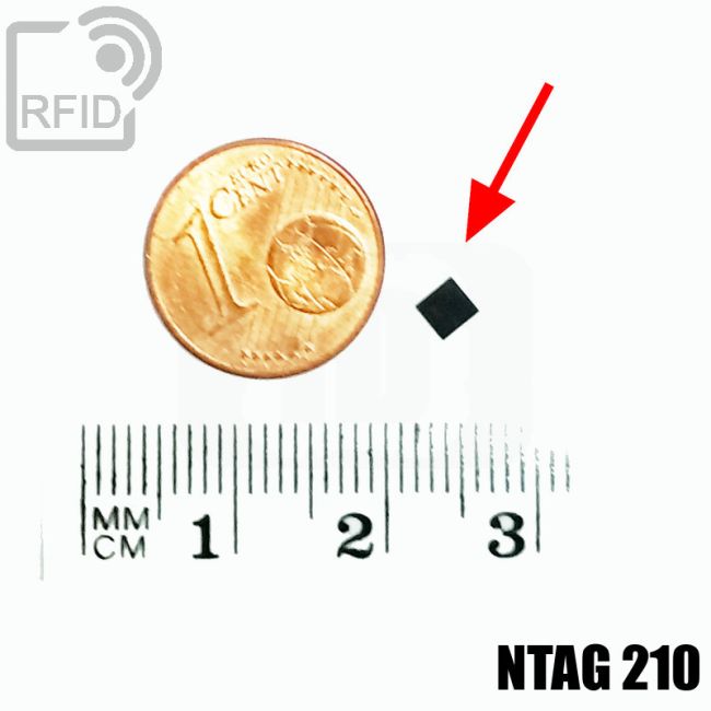 TR12C74 Tag RFID miniaturizzato NFC ntag210 thumbnail