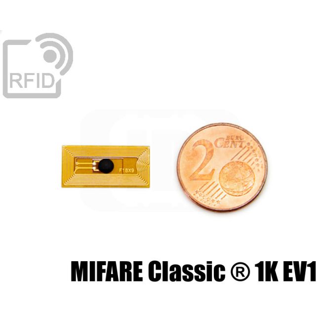 TR32C08 Tag RFID film 9 x 18 mm Mifare Classic ® 1K Ev1 swatch