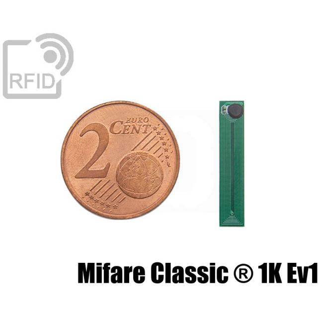 TR35C08 Tag RFID pcb 4 x 20 mm Mifare Classic ® 1K Ev1 swatch