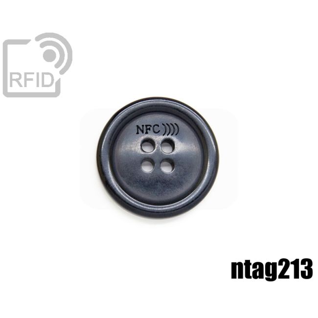 TR39C67 Bottone RFID abbigliamento 20 mm NFC ntag213 thumbnail